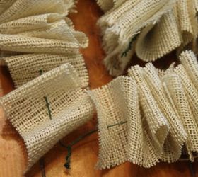 gold dipped burlap valentine s wreath with mini bunting, crafts, seasonal holiday decor, valentines day ideas, wreaths