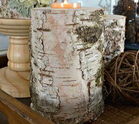 rustic wood candle holders 2 ways, crafts, woodworking projects