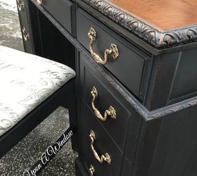 old desk makeover, painted furniture