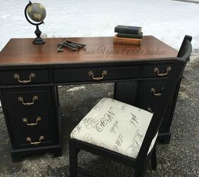 old desk makeover, painted furniture