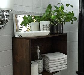 updating the powder room with painted tile, bathroom ideas, diy, tiling, wall decor