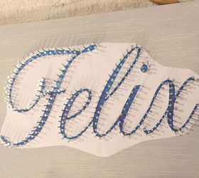 diy birthday gift a string wall art name, crafts, wall decor