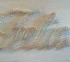 diy birthday gift a string wall art name, crafts, wall decor