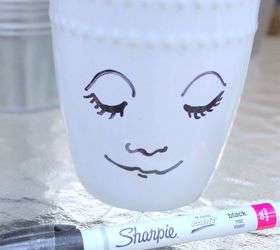 mug pots, container gardening, crafts, gardening, Draw right on the mug with oil based Sharpie