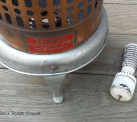 vintage electric heater lamp, diy, home decor, lighting, repurposing upcycling