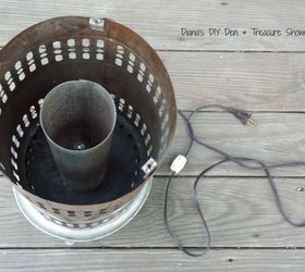 vintage electric heater lamp, diy, home decor, lighting, repurposing upcycling
