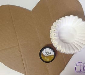 gilded coffee filter valentines heart, crafts, seasonal holiday decor, valentines day ideas, wall decor