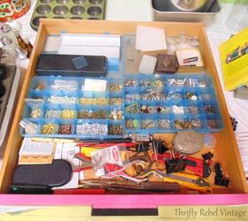 repurposed muffin pan drawer organizers, craft rooms, organizing, repurposing upcycling, storage ideas