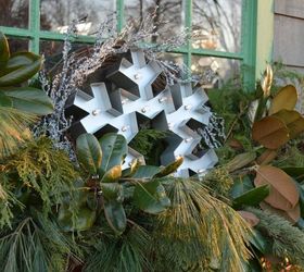 winter window dressing, container gardening, gardening, seasonal holiday decor