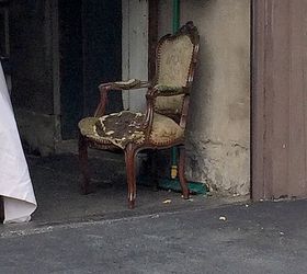 transforming a vintage french chair, painted furniture, reupholster