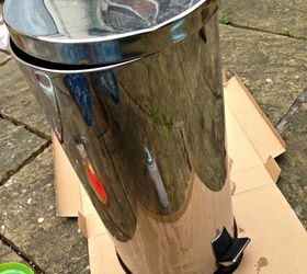 trash can makeover, painted furniture