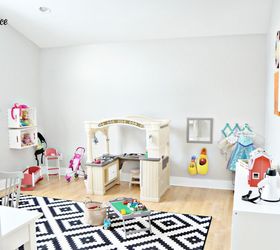 a modern bright colorful playroom makeover, entertainment rec rooms, organizing, painting