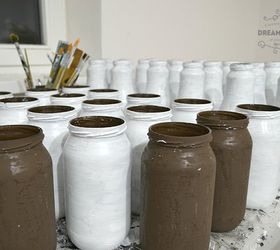 shabby french painted jars, crafts, mason jars, shabby chic