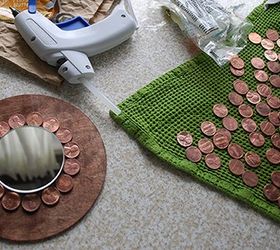 penny starburst mirror, crafts, repurposing upcycling, wall decor