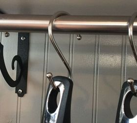 cheap easy pot rack, kitchen design, organizing, storage ideas