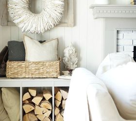 polished farmhouse family room, home decor, painting, rustic furniture