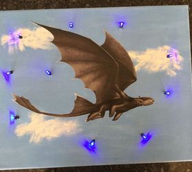 light up canvas art, crafts, decoupage