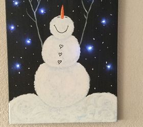 light up canvas art, crafts, decoupage
