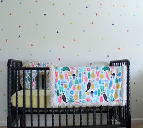 a white nursery with pops of color and pineapple, bedroom ideas, painting
