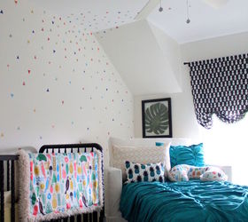 a white nursery with pops of color and pineapple, bedroom ideas, painting