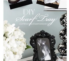 diy scarf tray, crafts, repurposing upcycling
