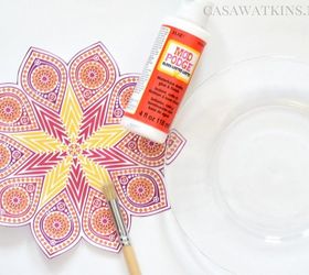 diy moroccan dessert plates, crafts, decoupage