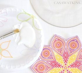 diy moroccan dessert plates, crafts, decoupage
