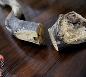 framed driftwood hung on the wall like an antler, crafts, living room ideas, wall decor