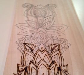 coloring book patterns on wood, crafts, woodworking projects, Woodburn the design following transfer lines