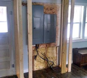 covering up our incredible eye sore barn door closet, closet, diy, doors, outdoor living, woodworking projects