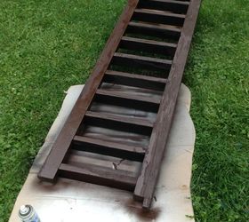 deck railing upcycled to porch ladder, decks, diy, home improvement, outdoor living, painting, porches