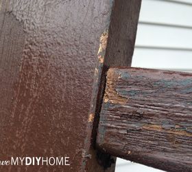deck railing upcycled to porch ladder, decks, diy, home improvement, outdoor living, painting, porches