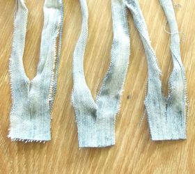 how to make denim yarn from old jeans, crafts, how to, reupholster