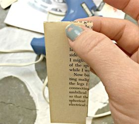 make heart garland from olf book pages, crafts, repurposing upcycling, seasonal holiday decor, valentines day ideas