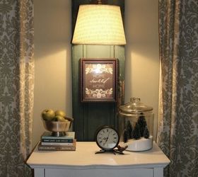 shut the front door you can turn a door shutter into a lamp, diy, doors, lighting, repurposing upcycling, Lamp on Door Shutter