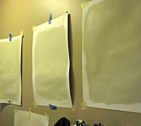 how to not choose paint colors, how to, paint colors, Testing colors in the hallway
