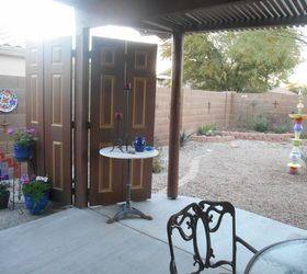diy hand painted talevera tile accent wall, outdoor living, painting, wall decor