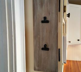 diy recipe holder with hinges, diy, kitchen cabinets, kitchen design