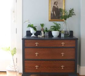 vintage dresser refinish before and after, painted furniture