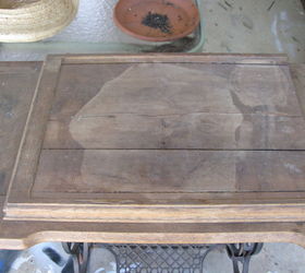 old sterling treadle sewing machine revamped to hall table, painted furniture, repurposing upcycling