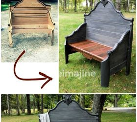 diy bed to bench, diy, how to, outdoor furniture, painted furniture, repurposing upcycling