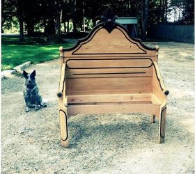 diy bed to bench, diy, how to, outdoor furniture, painted furniture, repurposing upcycling