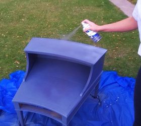 vintage table transformed into lego table, diy, painted furniture, repurposing upcycling