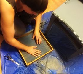 vintage table transformed into lego table, diy, painted furniture, repurposing upcycling
