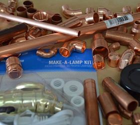 steampunk table lamp from copper tubing, diy, electrical, how to, lighting