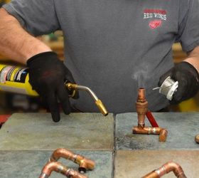 steampunk table lamp from copper tubing, diy, electrical, how to, lighting
