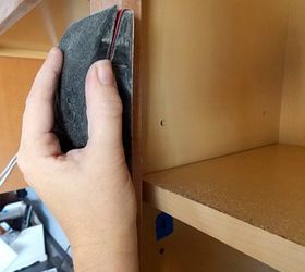 10 home improvement projects everyone s afraid of and how to do them, bathroom ideas, countertops, doors, flooring, hardwood floors, home improvement, kitchen backsplash, kitchen cabinets, kitchen design, painting, shelving ideas, stairs, tiling, Photo via The Palette Muse
