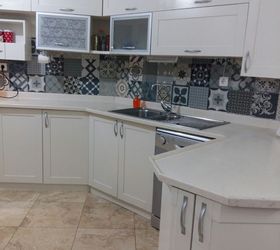 my kitchen refashion, kitchen backsplash, kitchen cabinets, kitchen design, painting, tiling