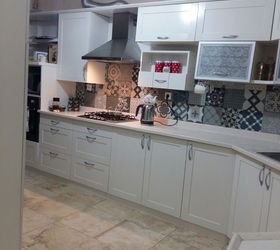 my kitchen refashion, kitchen backsplash, kitchen cabinets, kitchen design, painting, tiling