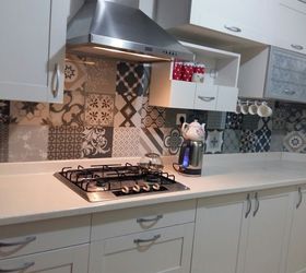 my kitchen refashion, kitchen backsplash, kitchen cabinets, kitchen design, painting, tiling
